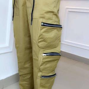 Cartoon color Cargo pant with sliver zip